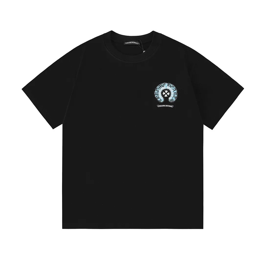P150 Chrome Hearts 2026 official website new style Sanskrit letter logo on the front and back, same style for men and women, short-sleeved T-shirt ·Customized 300g 100% double yarn pure cotton fabric ·Dyeing 32 counts double-strand thread ·Collar label, hangtag, main mark and three labels complete Color: Black Size: XS S M L